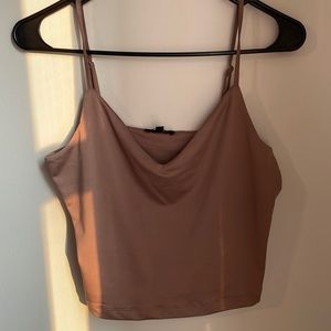 Dynamite Brown Cropped Tank